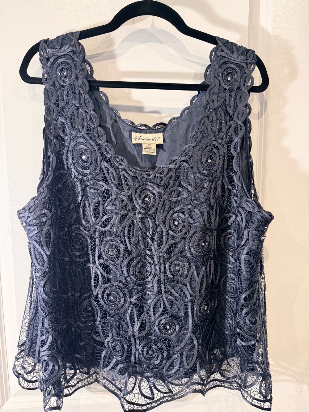 Soulmates Navy Blue Lace Camisole Tank